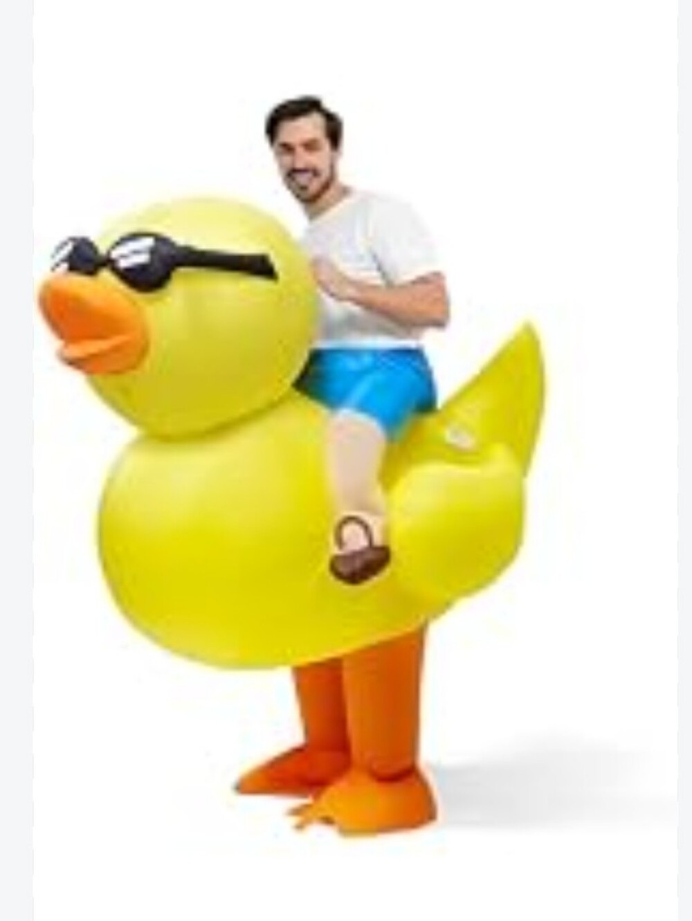 Puff Me Up Ride The Duck Inflatable Halloween Costume Adult One Size
